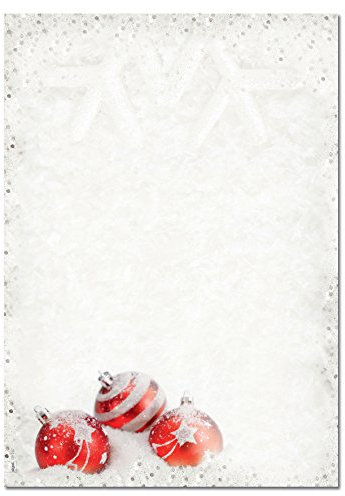 SIGEL DP247 Weihnachtsbriefpapier A4, 100 Blatt Winter Flair, Briefpapier Weihnachten, aus nachhaltigem Papier für Weihnachtspost, Angebote, Einladung, Menükarte