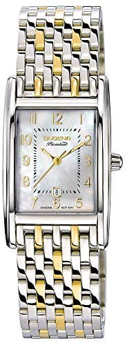 Dugena Damen-Armbanduhr 7000122-1 Quadra Artdeco, Quarz, Perlmutt Zifferblatt, Edelstahlgehäuse, Saphirglas, Edelstahlarmband, Doppelfaltdrückerschließe, 5 bar