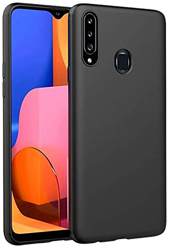 Verco Kompatibel mit Samsung Galaxy A20s Hülle, Matte Rückschale Schutzhülle für Samsung A20s Case Silikon Handyhülle - Schwarz