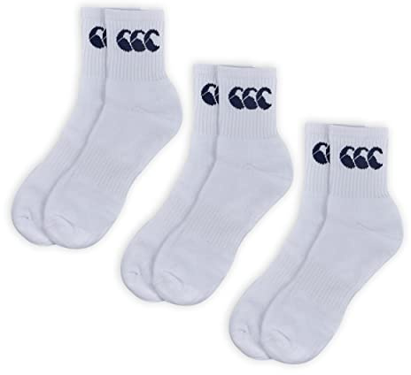 Canterbury Unisex Crew 3 Pack Socks | Cotton Rich | Ccc Logo Socken (1er Pack)