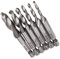 ZONADAH 6-teiliges Gewindebohrer-Set mit Gewindestift, titanbeschichtet, Sechskantschaft, HSS-Schraube, Spiralspitze, Bohrergröße 1/8 Zoll, 5/32 Zoll, 3/16 Zoll, 1/4 Zoll, 5/16 Zoll und 3/8 Zoll