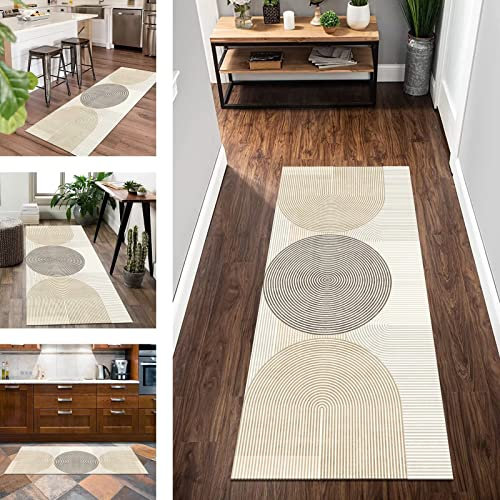 Läufer Teppich Lang Flur Küchen rutschfest waschbar Korridor Teppichläufer Fußmatten 40X100CM Küchenläufer Modern 3D Abstrakt Schlafzimmer Kinderzimmer Wohnzimmer Meterware Teppichmatten Flurläufer
