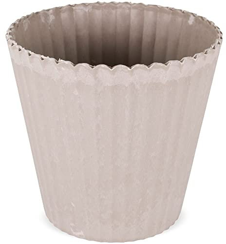 matches21 Edler Übertopf Blumentopf Pflanzkübel Blumenübertopf Shabby Kunststoff Sand 1 STK in Ø 13x12,5 cm
