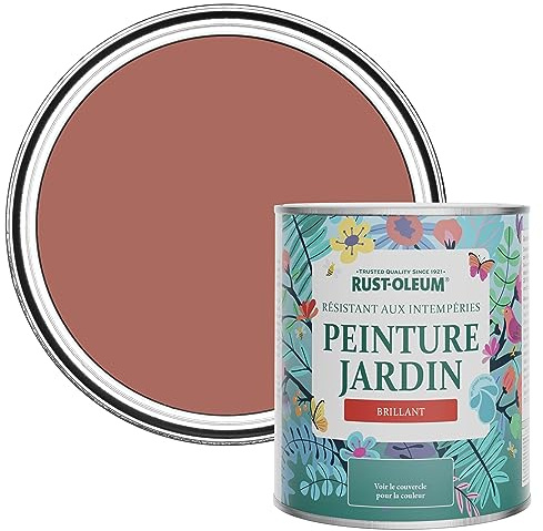 Rust-Oleum Red Mould-Resistant Garden Paint In Gloss Finish - Salmon 750ml