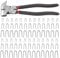 Tanstic 151Pcs 20mm 30mm 40mm Wire Fencing Staples Assortment Kit with Fencing Pliers, Fence Tools, Carbon Steel Wire Staples U Shaped Nails Fence Staple Nails U-Shaped Fasteners Nails U Staples