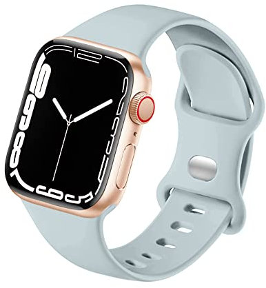 HdanMole Kompatibel mit Apple Watch Armband 38mm 40mm 41mm 42mm 44mm 45mm 46mm, Weiches Silikon Sport Armband Ersatz für iWatch Series 10 9 8 7 6 5 4 3 2 1 SE Herren Damen, Türkis