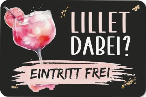 Tassenbrennerei Fußmatte innen - Lillet dabei? Eintritt frei - Türmatte lustig mit Spruch Wild Berry Geschenke - Waschbar & Pflegeleicht