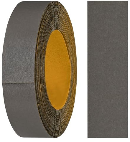 haggiy Cinta para bordes de melamina autoadhesiva 18 mm x 5 m I Cinta para bordes I Cinta para bordes de muebles I Sujeción segura sin planchar I Chapa para estantes/paneles de madera gris grafito