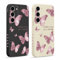 Pnakqil 2 Pezzi Cover per Samsung Galaxy S23 5G 6,1 Carina Estetica Farfalla Romantico Disegno Viola Morbido Donne Protezione Sottile Anti Fotocamera Antiurto Silicone TPU Morbida Case