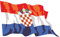 Indigos UG Auto Aufkleber Kroatien 10 cm - wehend - Autoaufkleber Fahne - Sticker Flagge - Heckscheibe, Spoiler, Tuning - UV-beständig und selbstklebend
