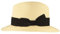 Breiter Strohhut Bogart Traveller Sommerhut Sonnenhut 100% Papier Kofferhut knautschbar mit Rispband-Garnitur - Natur Schwarz XL