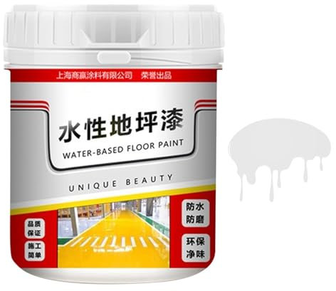Vernice All'acqua Per Pavimenti | Vernice Per Pavimenti In Cemento Garage | Vernice Per Pavimenti Con Rivestimento Per Pavimento In Cemento | Vernice Per Pavimenti Cemento Esterni, 500 G