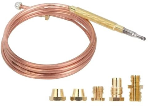 Gas Thermocouple, 600mm Gas Stove Replacement Kit Adaptors for Firepit Heater, BBQ Grill, Gas Water Heater