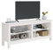 Panana Modern 55 TV Unit TV Stand Cabinet with 4 Open Shelves and Cable Holes, Entertainment Center Media Storage for Living Room, Bedroom (White)