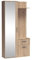 MEBLINI Garderobenschrank Flur mit Spiegel - Garderobe Schrank - Flurgarderobe schmal - Garderobe Flur Möbel Set - Flurschrank hoch - Luxor - 97x30x195cm R/L - Sonoma Eiche