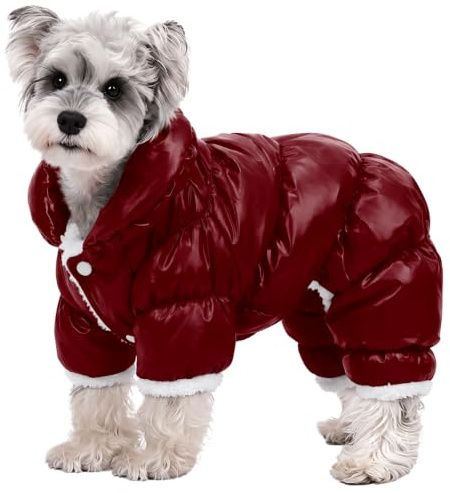 AOFITEE Hundemantel für mittelgroße Hunde, Ganzkörper-Hundemantel | Warmer Hunde-Wintermantel, winddichte Hundepufferjacke mit Druckknopfverschluss, leichter Haustier-Schneeanzug mit Beinen