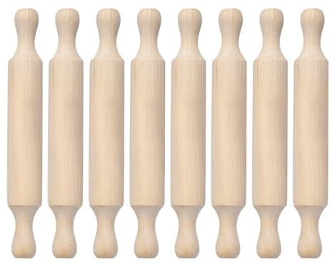 Mini Mattarello Da 8 Pezzi, Pratica Barra Di Pressatura Per Pasta In Legno, Strumento Da Cucina Per Uso Domestico, Adatto Per Scene Di Cottura.