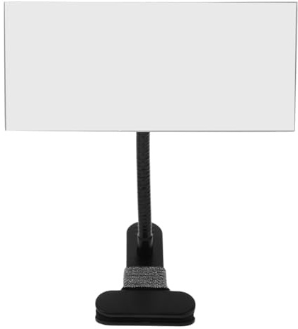 KICHOUSE Schwarzer Klappbarer Sicherheits rückspiegel für PC monitore mit Verstellbarem Winkel Stabiler Klemmhalterung Hochauflösender Sicht für Büro Ankleidezimmer und Arbeitsplatz