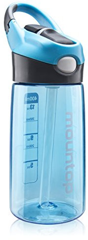 mountop Kids Water Bottle with Straw Lid and Handle, Easy Use for Girls and Boys, BPA-Free Blue