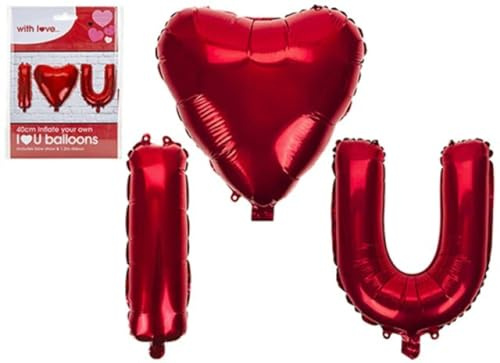 Hanging Balloons | I Love You | 40cm | Pack of 3