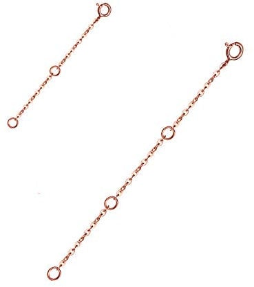 WINNICACA Kettenverlängerung S925 Sterling Silber Rotgold Halskette Extender Armband Extender Ketten zur Herstellung von Schmuck, Kettenverlängerung 14k Gold 2-teiliges Set