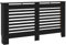 vidaXL Heizkörperverkleidung mit horizontalen Latten Heizkörperabdeckung Heizungsverkleidung Heizung Heizkörper Abdeckung Schwarz 152x19x81,5cm MDF