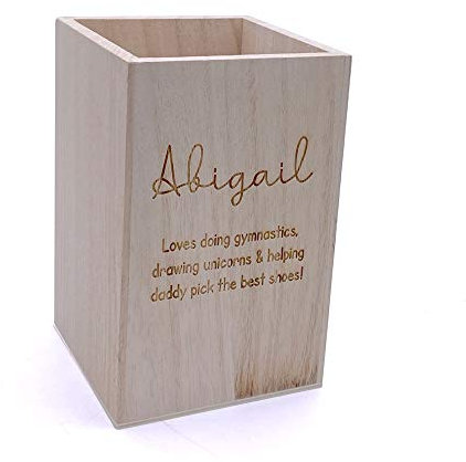 Childrens Pencil Holder Personalised Wooden Pencil Pot Gifts For Kids DSK-4