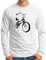 OM3® Bonanza Fahrrad Langarm Shirt | Herren | Retro Vintage Rad Bonanzarad II BW | Weiß, XL