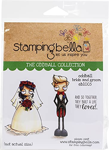 Stamping Bella Cling Stamps-Oddball Bride & Groom -EB1005