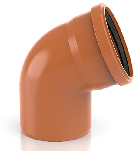 AUPROTEC KG Rohr Bogen DN125 Kanalrohr Abwasserrohr Rohrbogen 67,5° 1 Stück