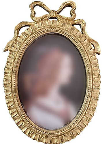 Wayuto Vintage-Bilderrahmen, 12,7 x 20,3 cm, Raumdekoration, antiker Bilderrahmen mit Glasfront, Foto-Display, Tischplatte, Wandbehang, Geschenkideen, goldene Schleife