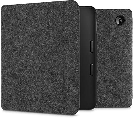 kwmobile Hülle kompatibel mit Tolino Vision 6 - Filz Stoff eReader Schutzhülle Cover Case - Dunkelgrau