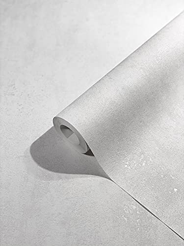 marburg Papel Pintado Gris Efecto Hormigón Cemento Piedra Estilo Moderno para Dormitorio o Salón 10,05 x 0,53 m