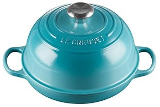 Le Creuset Signature Four à pain en fonte émaillée avec couvercle, 24,1 cm, Caraïbes