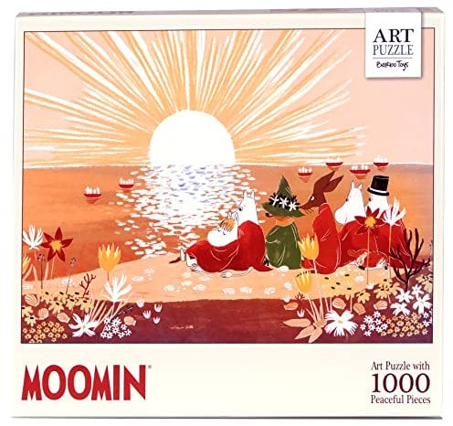Barbo Toys - Mumins Puzzle Rot Art – Mumin Puzzle 1000 Teile – Puzzle für Erwachsene mit Illustrationen vom Sonnenuntergang im Moomin Tal - Farbenfrohe Bilder des Mumin-Trolls - 70cm x 50cm