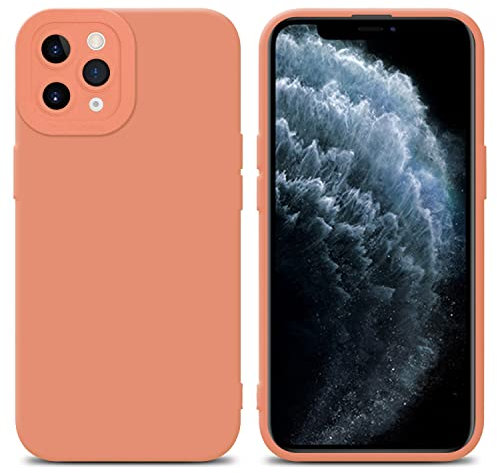 Cadorabo Hülle kompatibel mit Apple iPhone 11 PRO Schutzhülle TPU Silikon Case Liquid Design mit Kameraschutz Slim Kratzfest Weiche Gummi mit Rundumschutz Case Hülle für iPhone 11 PRO in Orange