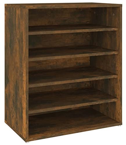 vidaXL Schuhschrank Schuhregal Schuhablage Schuhständer Schuhaufbewahrung Schuhtruhe Schuhorganizer Flurschrank Räuchereiche 60x35x70cm Holzwerkstoff