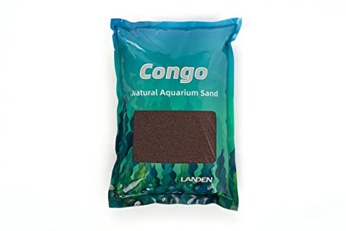 LANDEN Congo Aquarium Natural Fish Tank Sand, Red 2L Grain River Substrate
