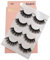 Grendly 3D Vison Faux Cils 4 Paires Faits à la Main Naturel Épais Faux Cils Set Extension de Cils G109