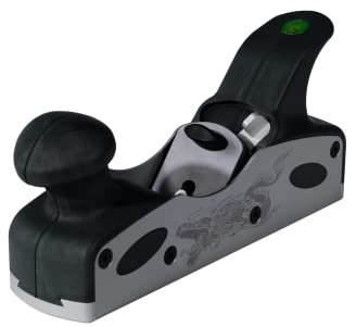 Ulmia Alu-Line HA48-4 Rabot (avec gravure dragon, en aluminium + plastique recyclable, parois latérales interchangeables, râpe ergonomique, rabot à main, rabot à bois)