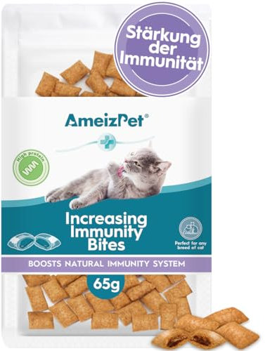 AmeizPet Immunity System Cat Dry Food, Cat Vitamin Treats, Healthy Bites Cats Treats - Crunchy Cats Biscuits 65 g (2.3 oz)