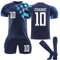 ENIXWH Kinder Fußball Trikot Kroatien Auswarts Modric Trikotset Komm mit Shorts Fußballfans für Jungen Erwachsener (XL)