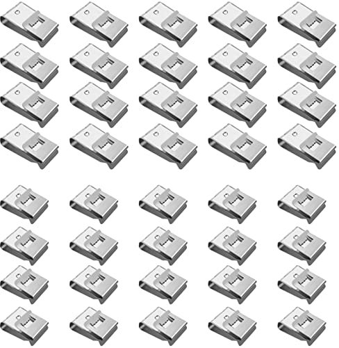 40pcs Solar Panel Cable Clips, Photovoltaic Cable Clips, PV Cable Clamp, Stainless Steel Solar Panel Cable Clips, Solar Cable Clips, Trailer Frame Wiring Clips for for Wire Management (2 Type)