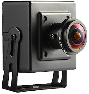 REVODATA 5MP Fisheye POE IP Camera costruito in microfono, Audio Indoor Security Camera 1,7 millimetri Fisheye Lens 180 ° angolo di visione, P2P Remote View CCTV Camera (I706-3-P-A-HS)