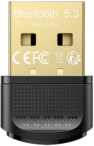 Maxuni Bluetooth Adapter, Bluetooth USB Dongle 5.3, Langstrecken Netzwerkadapter Stick für PC, Laptop, Desktop, Headset, Lautsprecher, Tastatur, Kopfhörer, Maus, Windows 10/11/8.1/7