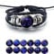 Zodiac Signs Spirit Bracelet, Handmade Woven Multilayer Adjustable 12 Constellation Zodiac PU Leather Bracelets Unisex, Glow in the Dark Zodiac Jewelry Gifts For Women Men (Libra)