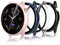 Bigqin 4 Stück Schutzhülle Kompatibel mit Amazfit GTR Mini, Hard PC Hülle mit Displayschutzfolie, HD Ultradünne Case Cover mit gehärtetem Glas - Transparent, Schwarz, Blau, Rosa