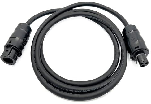 L4F Betteri BC01 Câble de raccordement avec prise femelle et fiche (IP68 3 broches) pour changement et rallonge de câble extérieur et onduleur (câble de 1 m)