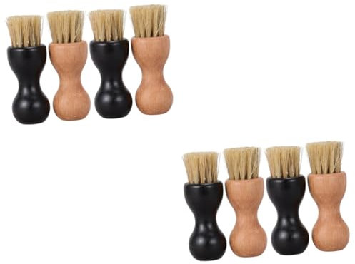 minkissy 8 STK Reinigungsbürste Bürste für Schuhapplikatoren Schuhe polieren Küchenbürste Badezimmerbürste schuhputz putzhandschuhe Schuhbürste tragbare Bürste zweifarbig Schuhcreme Hölzern