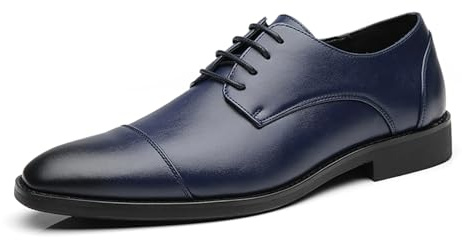 Hombres De Zapatos De Vestir Oxford De Cuero Elegante con Cordones Wingtip Brogues Casual De Negocios Formal Derby Zapatos